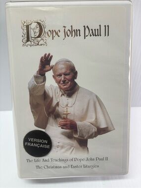 Pope John Paul II HBO VHS 2 Tape Set Christmas Easter Liturgy French Rare